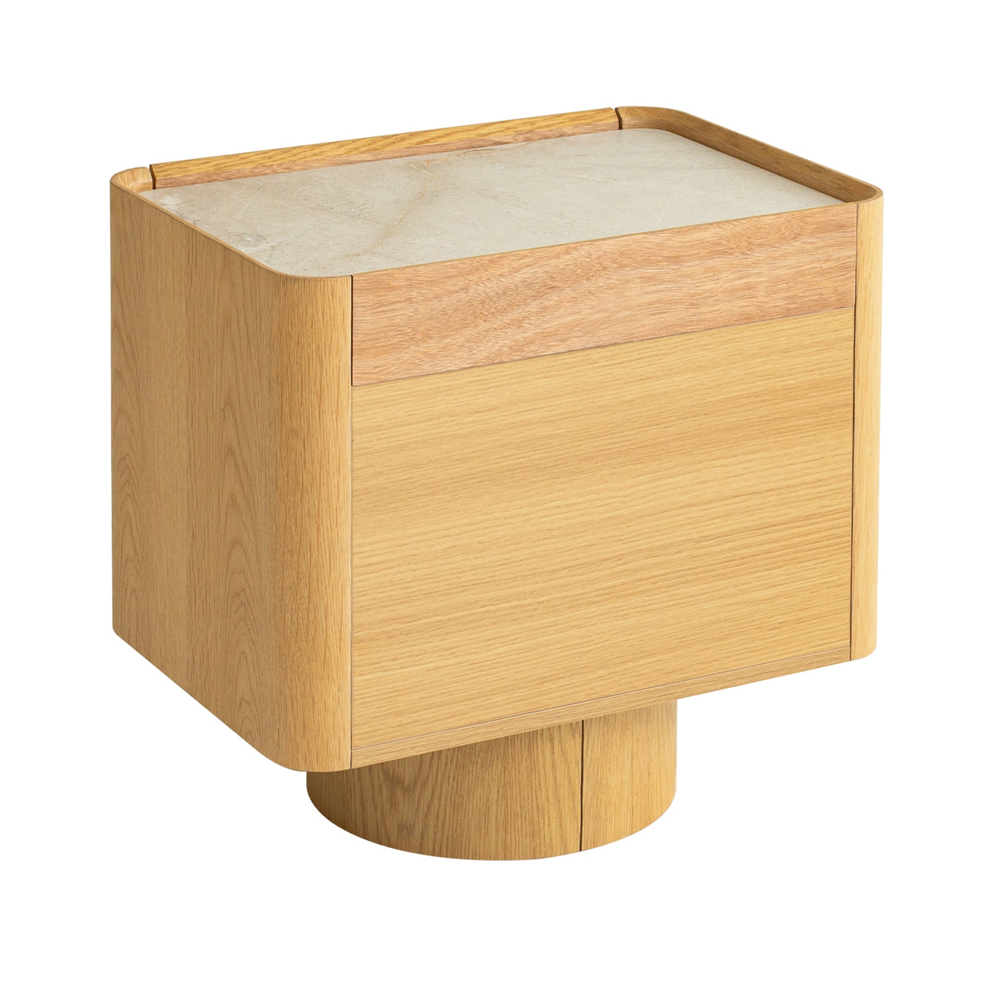 Stone Top Bedside Table | Natural | Myka Home