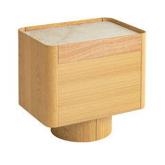 Stone Top Bedside Table | Natural | Myka Home