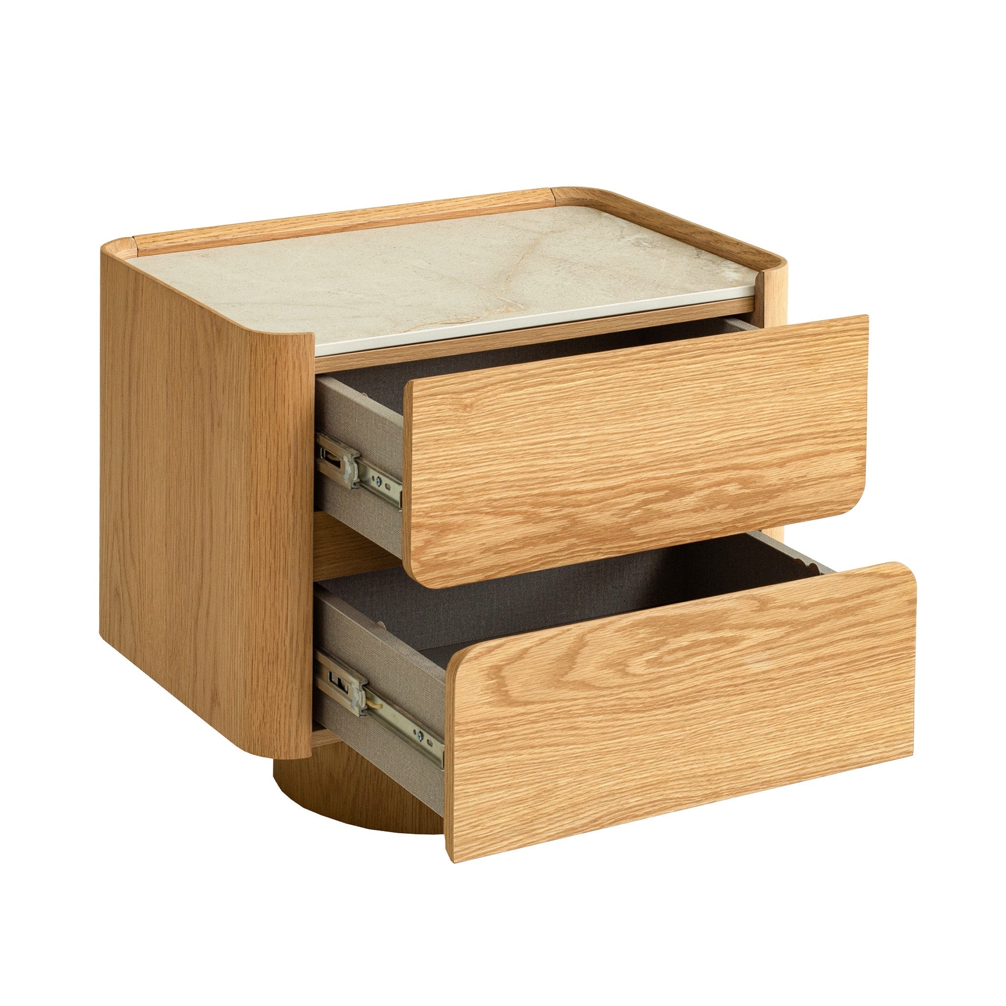 Stone Top Bedside Table | Natural | Myka Home