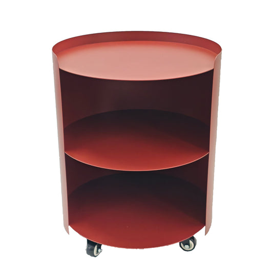37CM Round Side Table | Burgundy Red | Myka Home