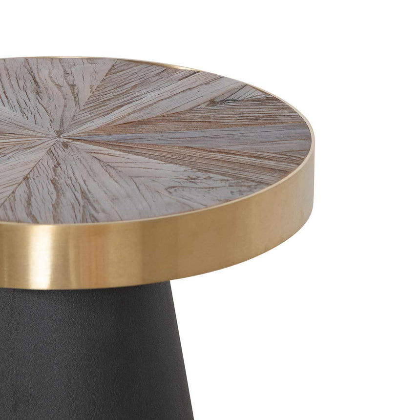 Side Table | Natural Top with Dark Grey Base | Myka Home - View 5
