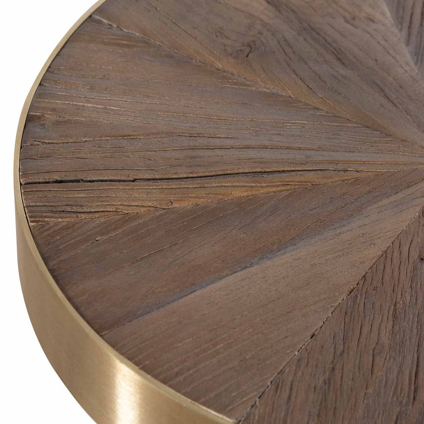 Side Table | Natural Top with Dark Grey Base | Myka Home - View 6