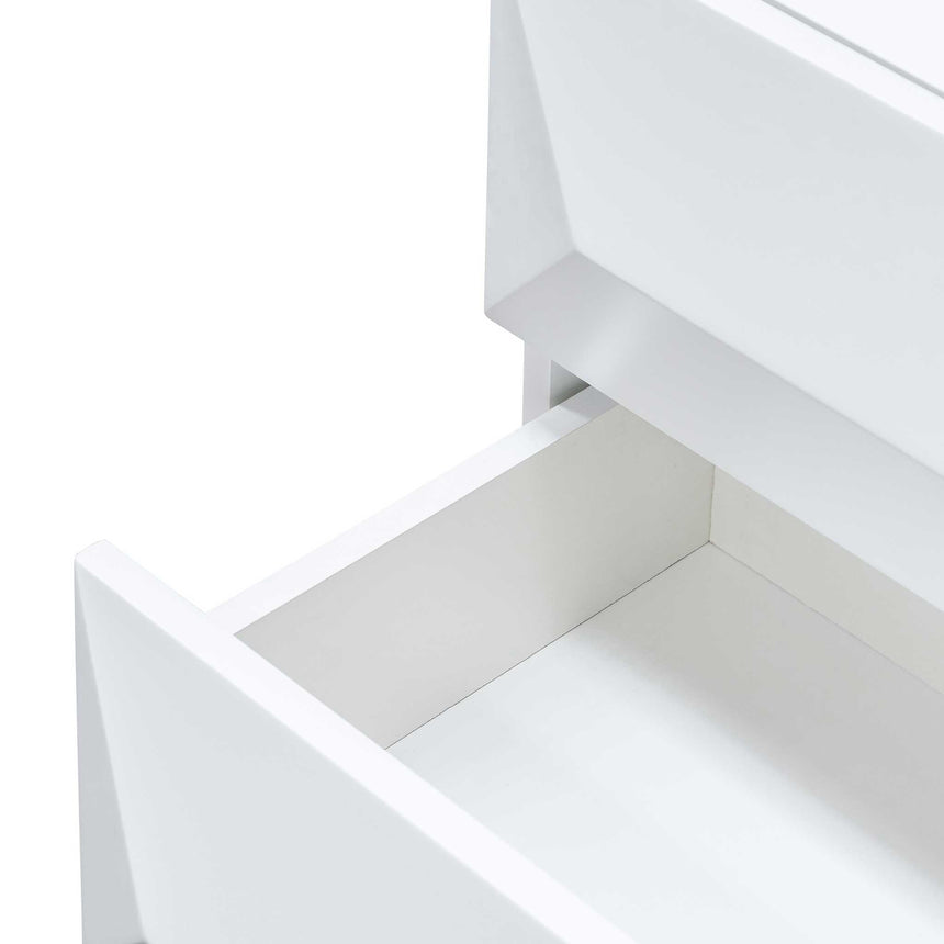 Wooden Side Table | White with Gold Legs | Myka Home - View 6