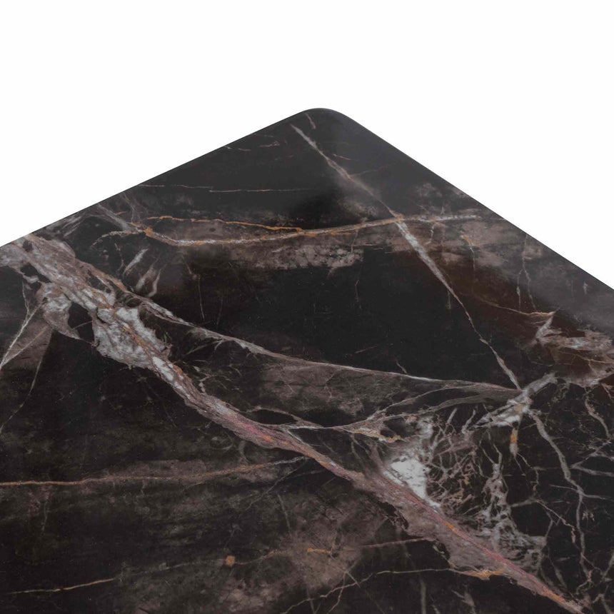 Bedside Table | Black with Porcelain Marble Top | Myka Home - View 7