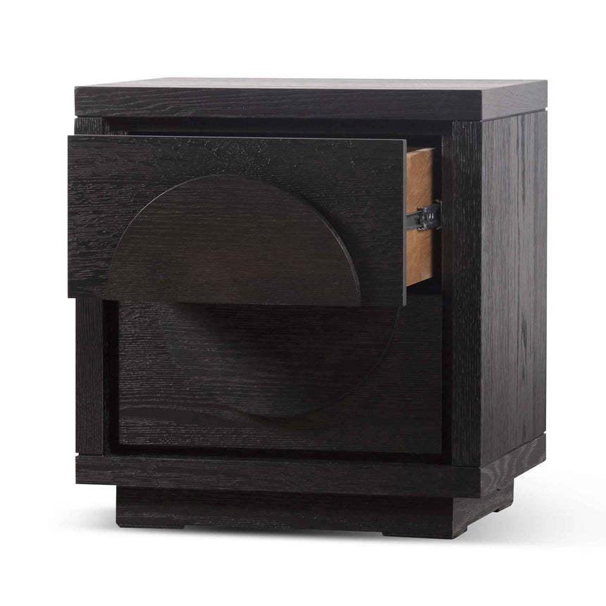 Bedside Table | Textured Espresso Black | Myka Home - View 3