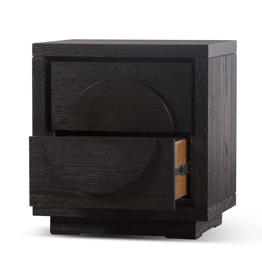 Bedside Table | Textured Espresso Black | Myka Home - View 4