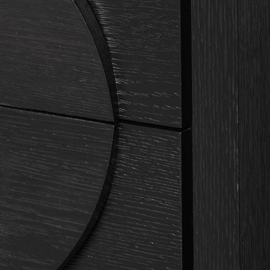 Bedside Table | Textured Espresso Black | Myka Home - View 7
