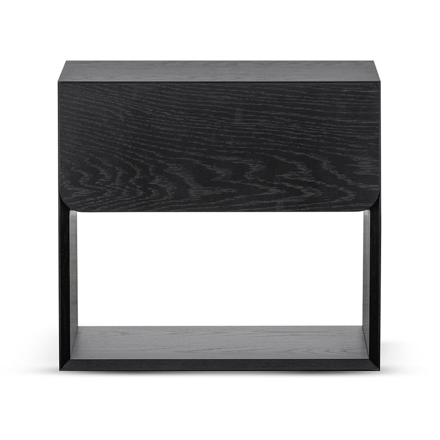 Oak Bedside Table | Black | Myka Home - View 2