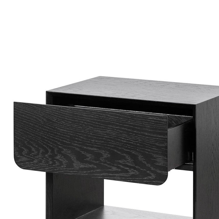 Oak Bedside Table | Black | Myka Home - View 5