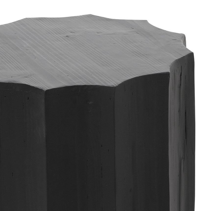 40cm (D) recycled Side Table | Full Black | Myka Home - View 6