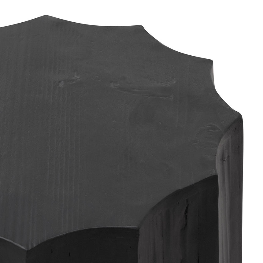 40cm (D) recycled Side Table | Full Black | Myka Home - View 7