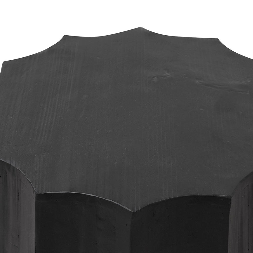 40cm (D) recycled Side Table | Full Black | Myka Home - View 4