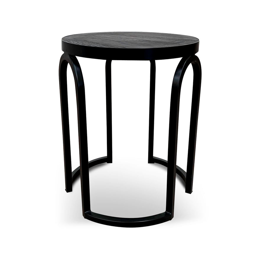 Oak Side Table | Full Black | Myka Home