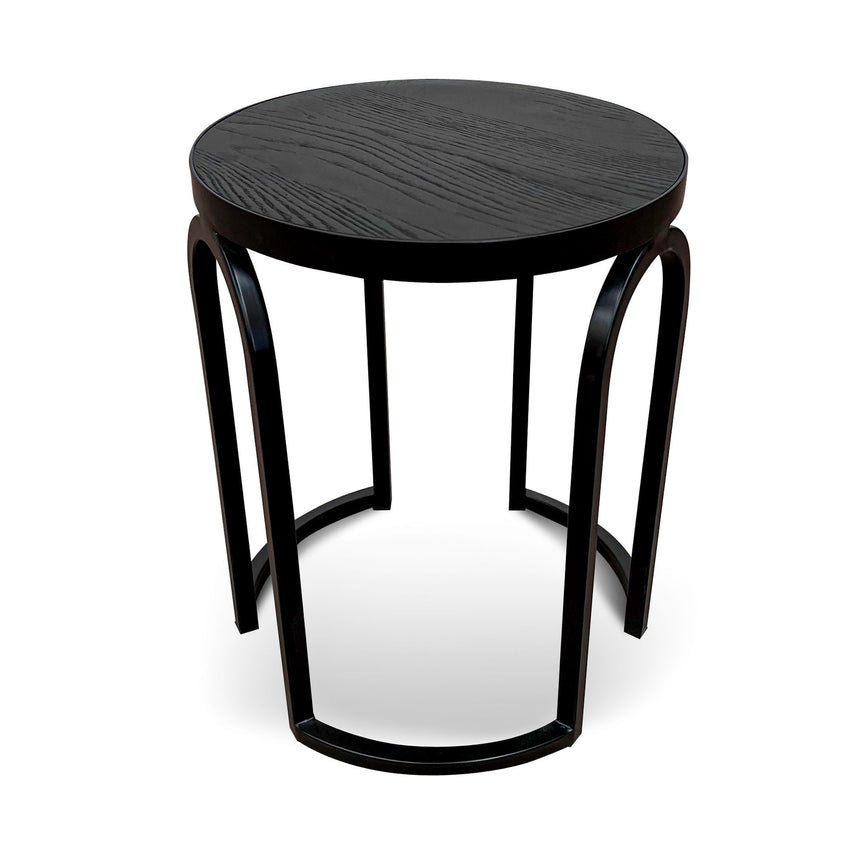 Oak Side Table | Full Black | Myka Home - View 4