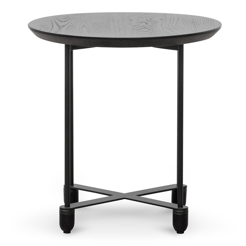 Wooden Top Side Table | Full Black | Myka Home Secondary image