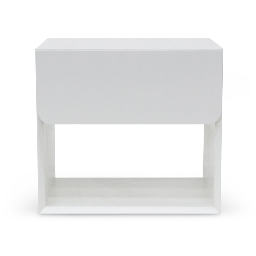 Oak Bedside Table | White | Myka Home - View 2