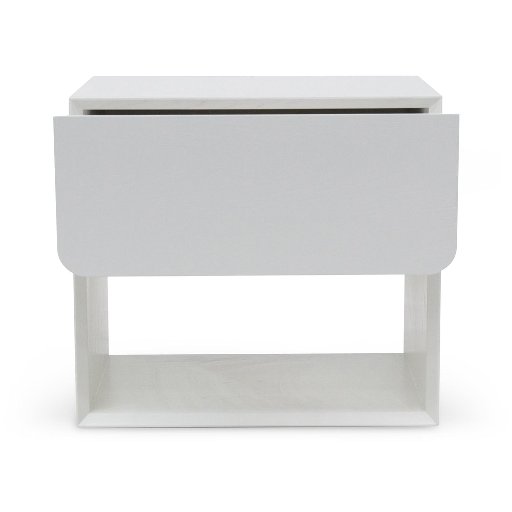 Oak Bedside Table | White | Myka Home - View 4