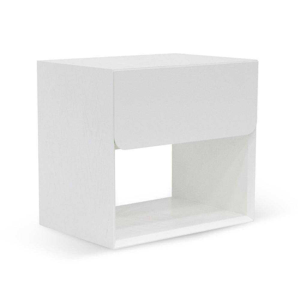 Oak Bedside Table | White | Myka Home