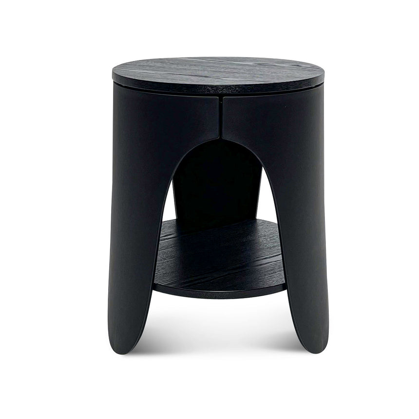 Round Side Table | Full Black | Myka Home Main image