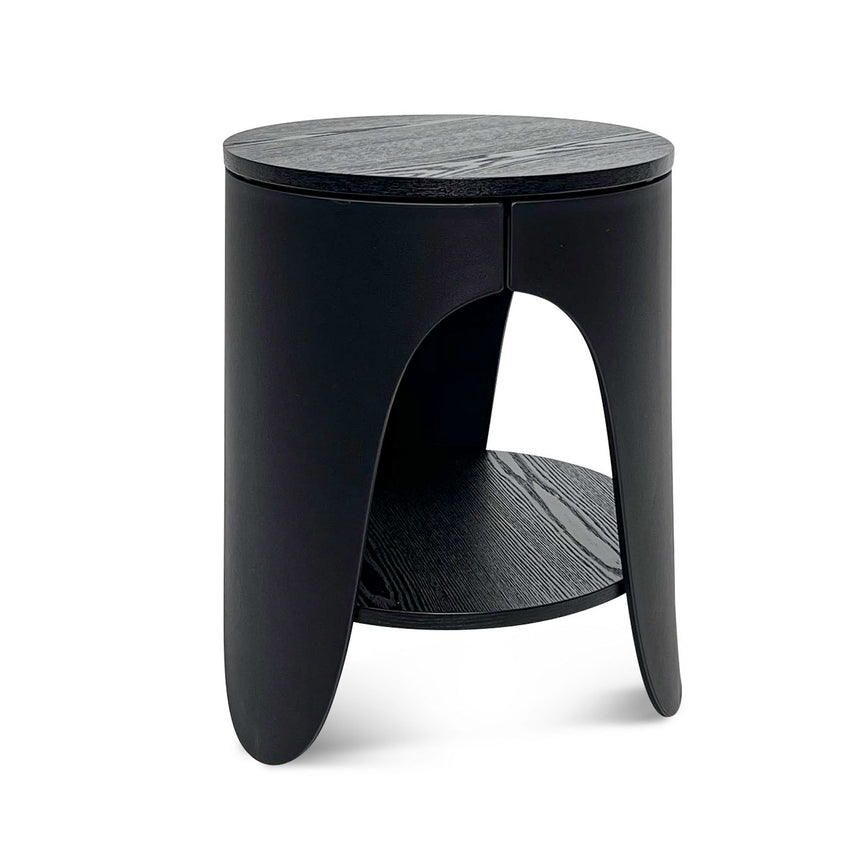 Round Side Table | Full Black | Myka Home Secondary image