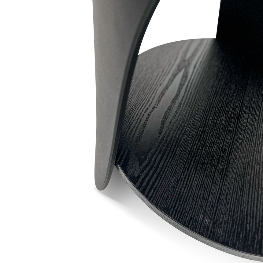Round Side Table | Full Black | Myka Home - View 3