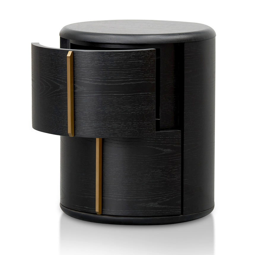 46cm Round Bedside Table | Black | Myka Home - View 4