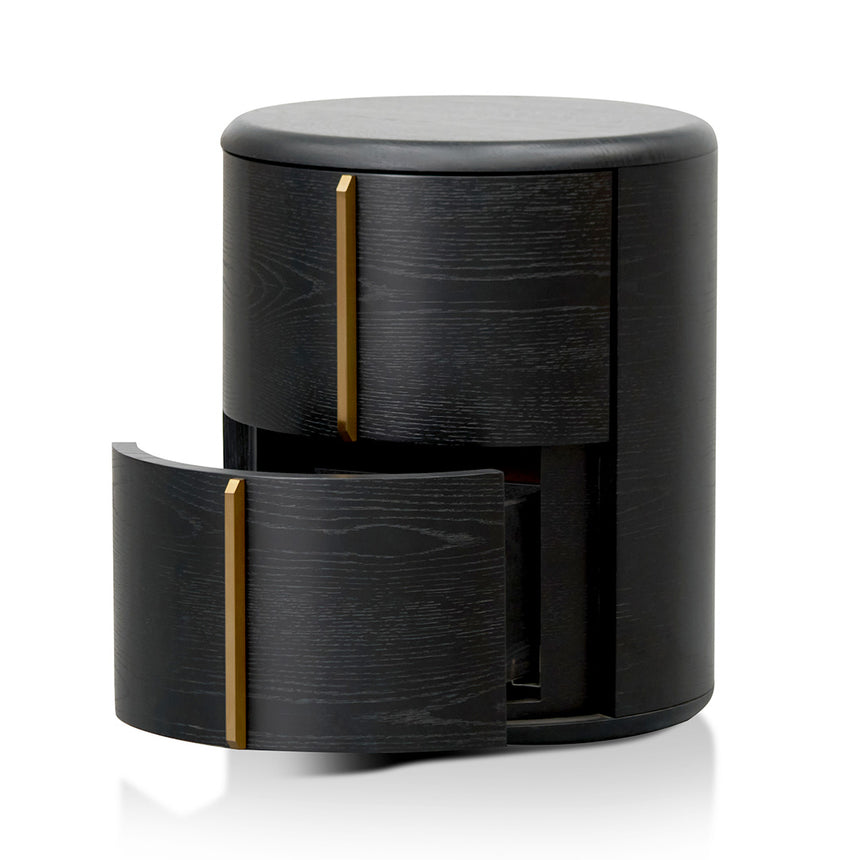 46cm Round Bedside Table | Black | Myka Home - View 5