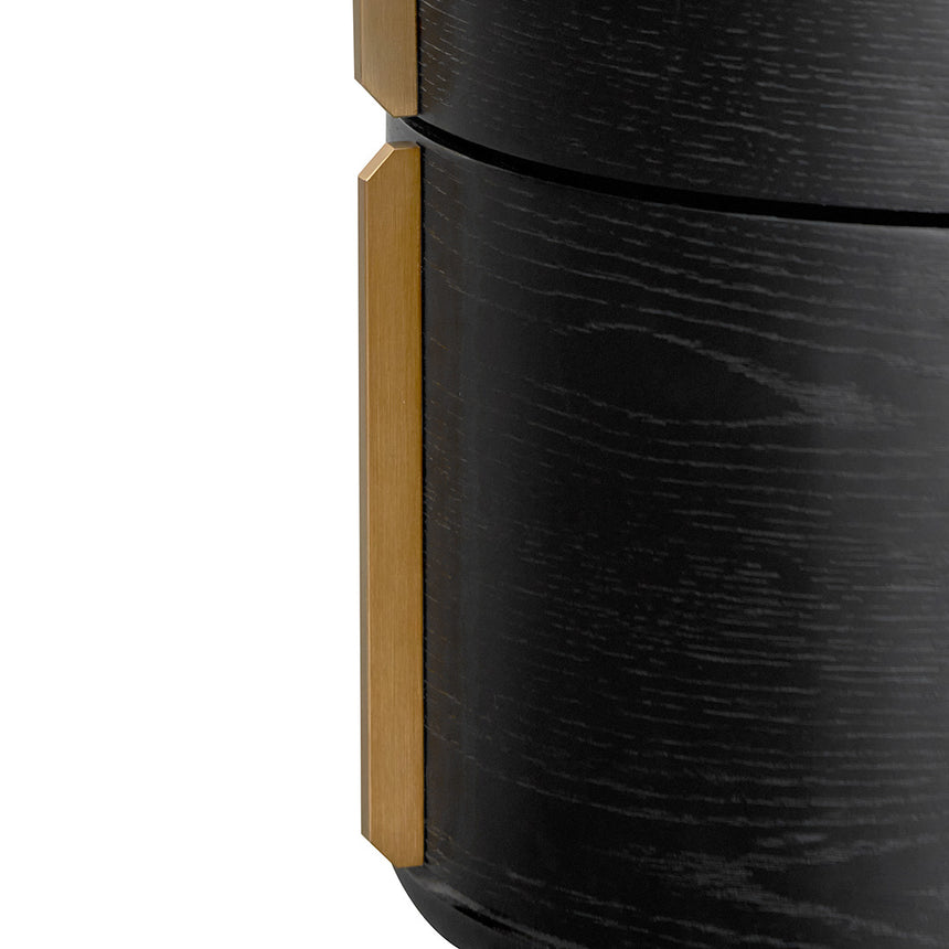 46cm Round Bedside Table | Black | Myka Home - View 9