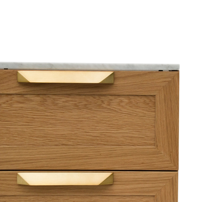 Bedside Table | Natural with Marble Top | Myka Home - View 9