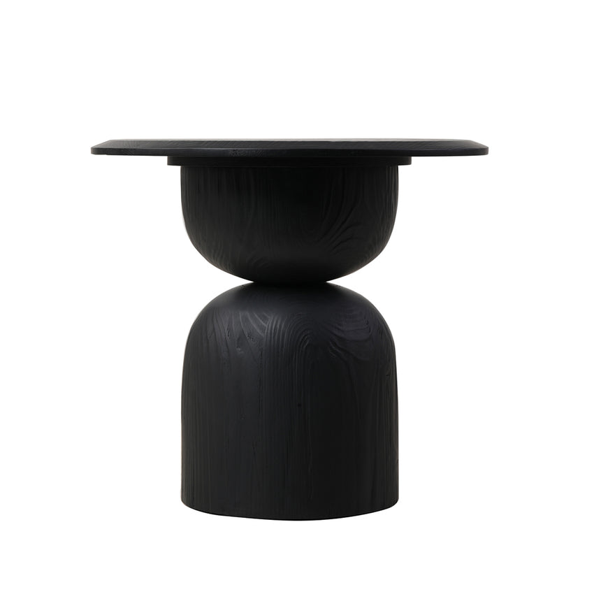 Round Side Table | Full Black | Myka Home - View 2