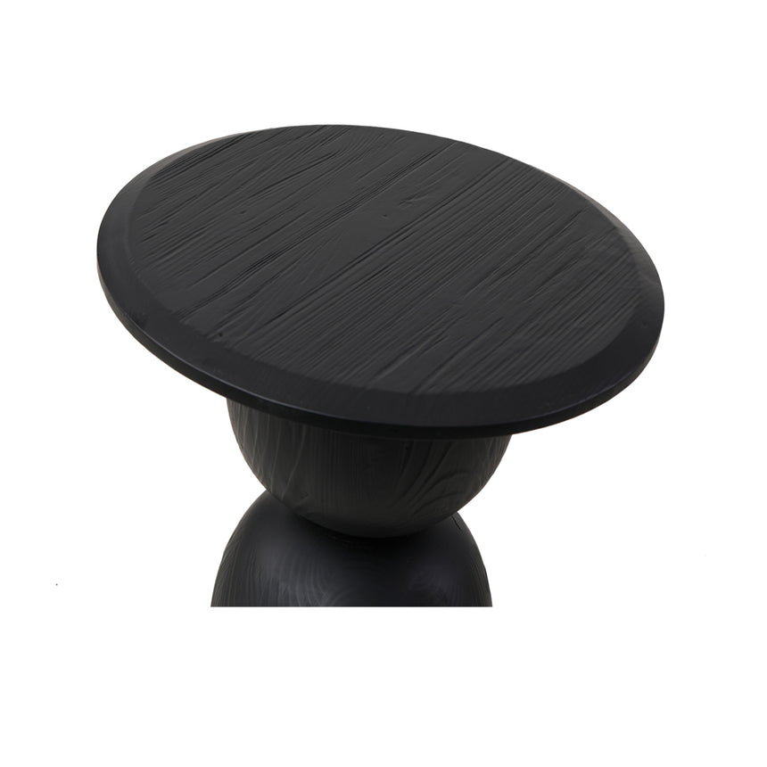 Round Side Table | Full Black | Myka Home - View 3