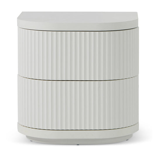 CST8344-DW Bedside Table - Full White