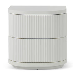 CST8344-DW Bedside Table - Full White