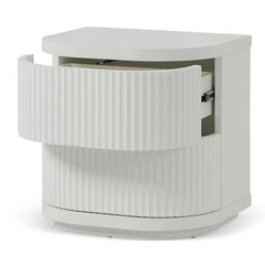 CST8344-DW Bedside Table - Full White