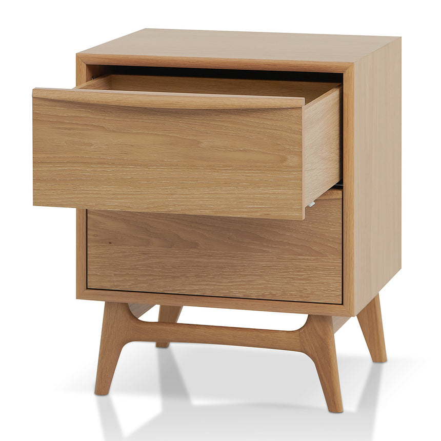 2 Drawer Bedside Table | Natural Oak | Myka Home - View 3