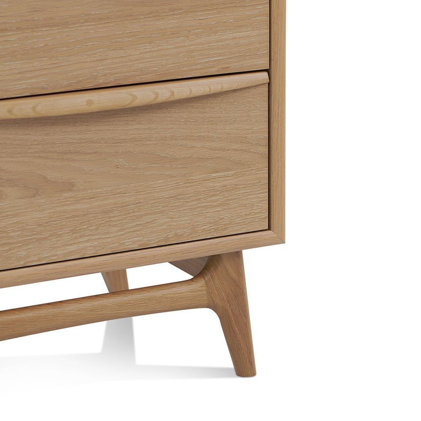 2 Drawer Bedside Table | Natural Oak | Myka Home - View 6