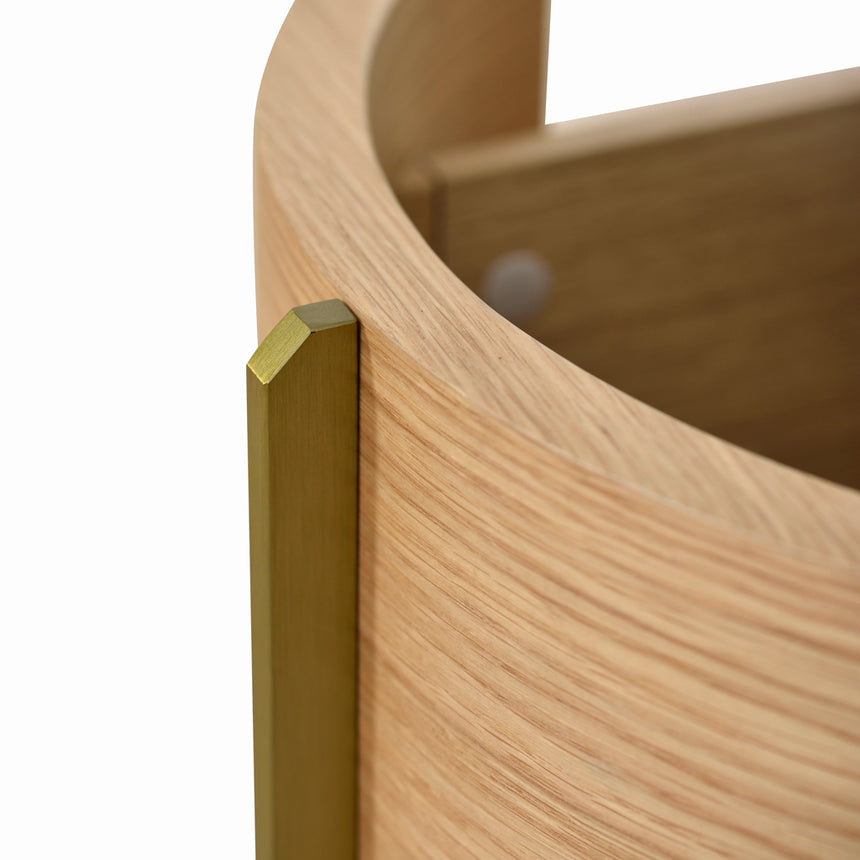 46cm Round Bedside Table | Natural | Myka Home - View 10