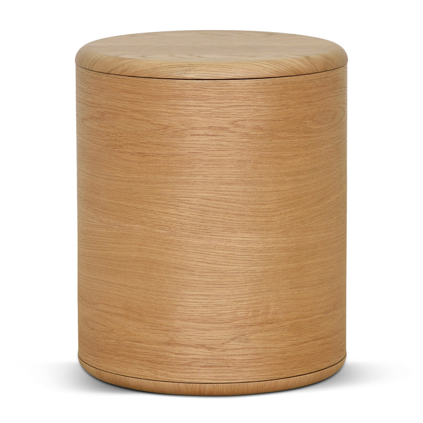 46cm Round Bedside Table | Natural | Myka Home - View 3