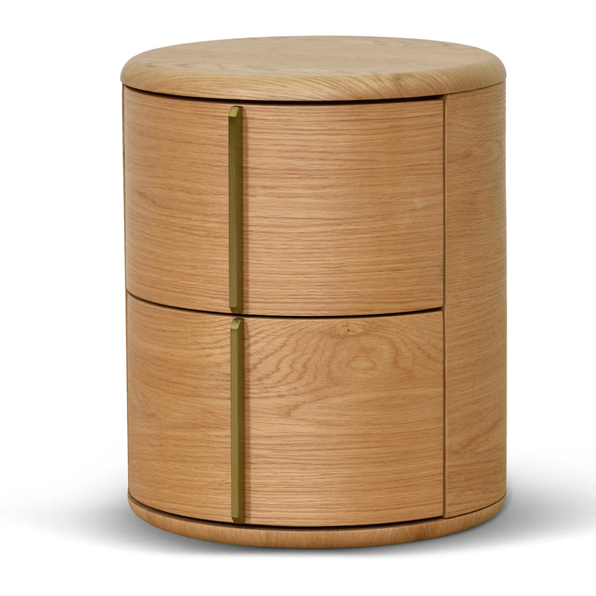 46cm Round Bedside Table | Natural | Myka Home