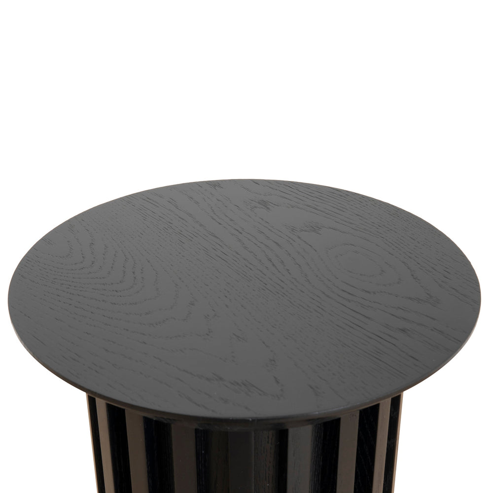 Round Side Table | Black Oak | Myka Home - View 4