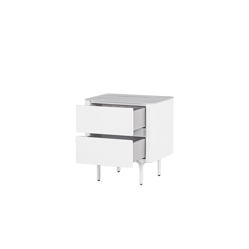 Bedside Table | White | Myka Home - View 3