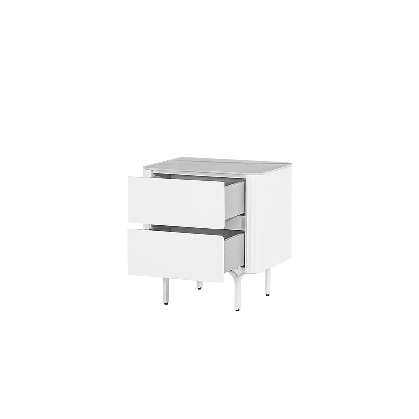 Bedside Table | White | Myka Home - View 3