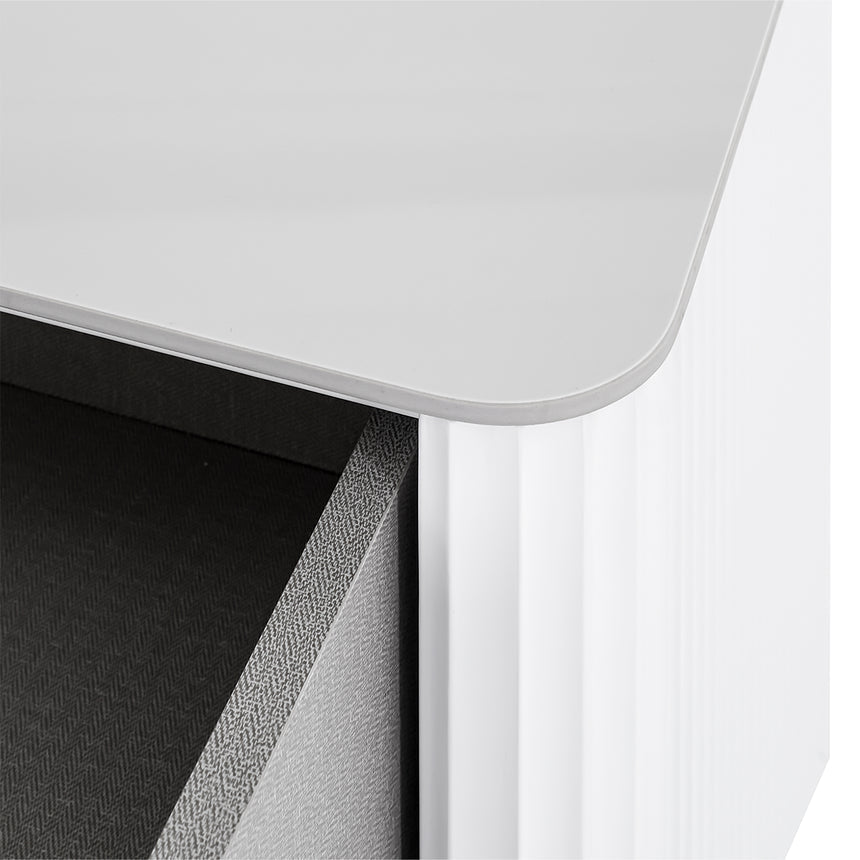 Bedside Table | White | Myka Home - View 4