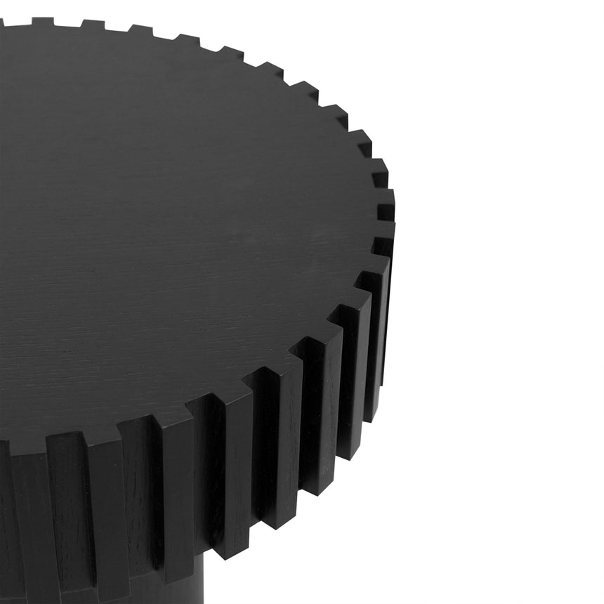 50cm Round Side Table | Full Black | Myka Home - View 4