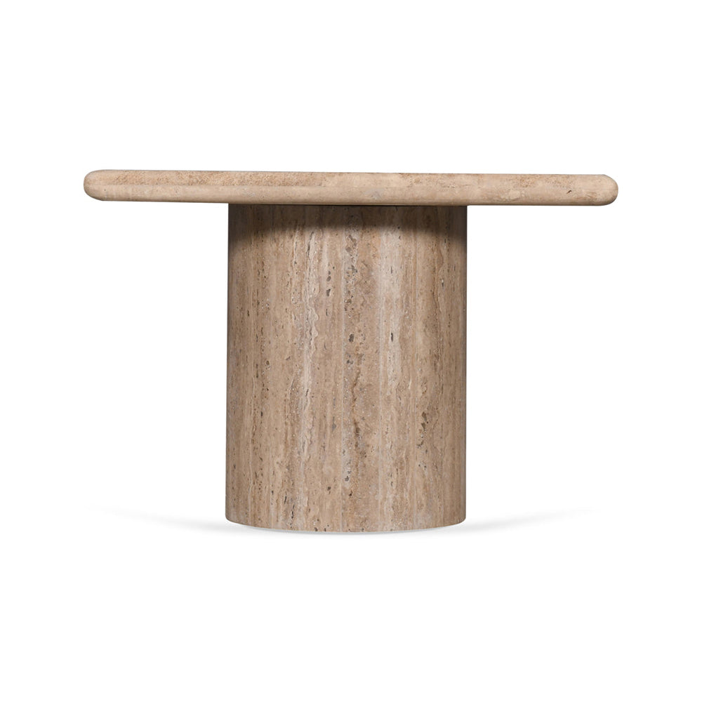 50cm Travertine Top Side Table | Natural | Myka Home - View 5