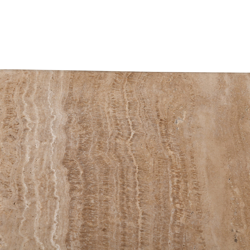 50cm Travertine Top Side Table | Natural | Myka Home - View 8