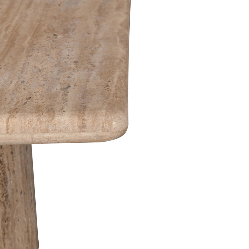 50cm Travertine Top Side Table | Natural | Myka Home - View 7
