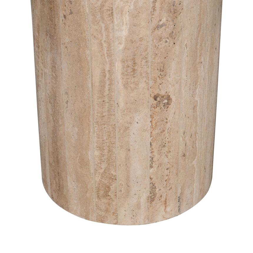 42cm Travertine Top Side Table | Natural | Myka Home - View 6