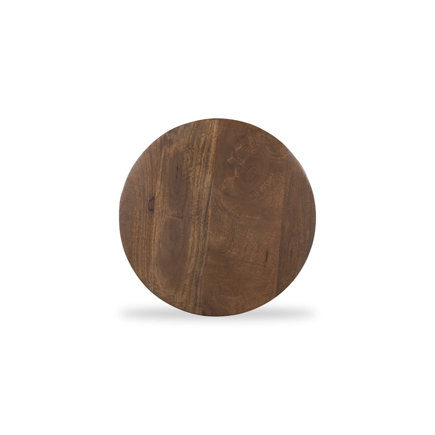 40cm Round Side Table | Walnut | Myka Home - View 9