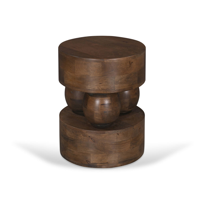 40cm Round Side Table | Walnut | Myka Home - View 3